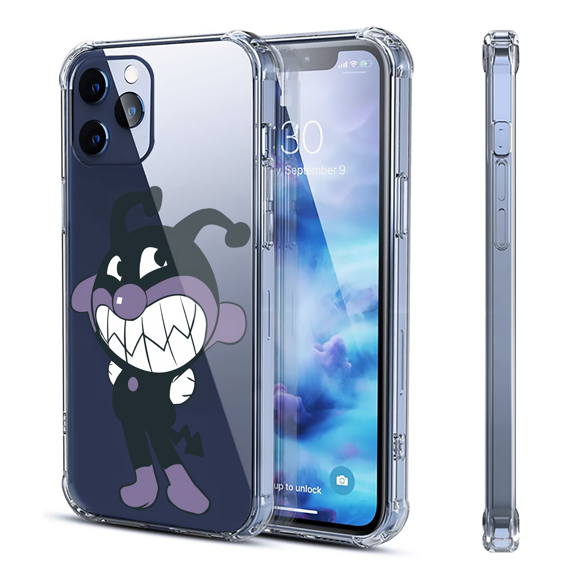 （画像用） アンパンマン Anpanman 【iPhone 12シリーズ対応】透明スマホケース（クリアソフトケース）